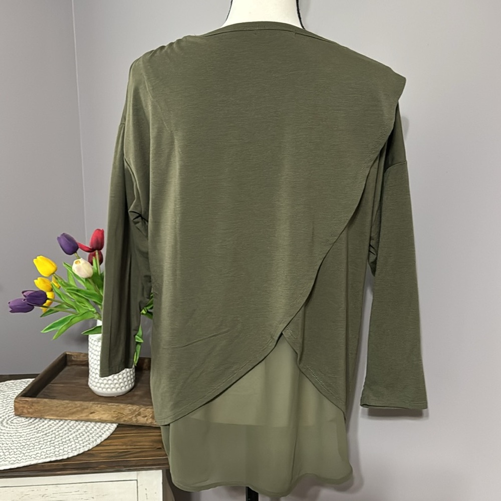 Verve Asymmetrical Top Army Green L
